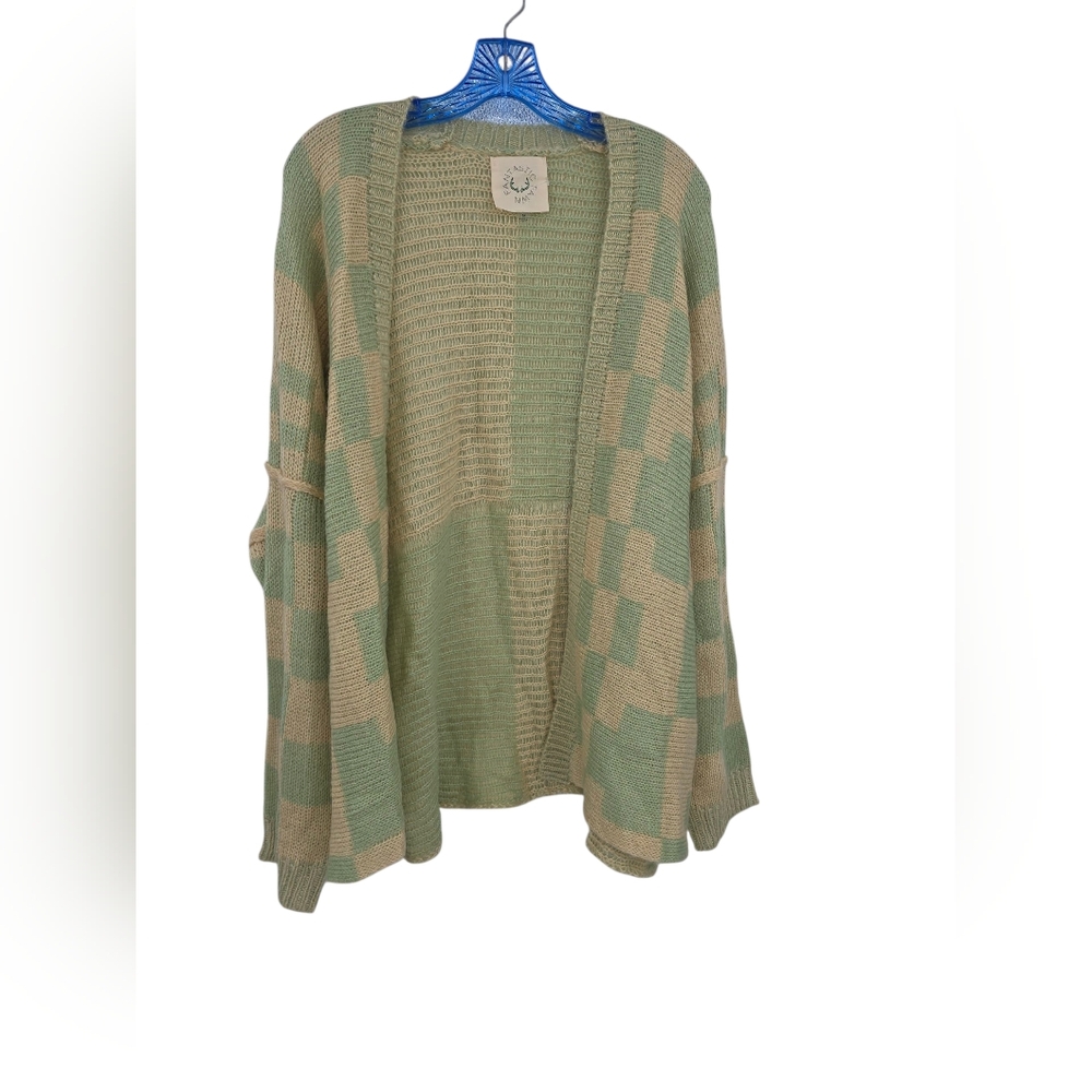 New Fantastic Fawn Checkered Cardigan‎ Medium